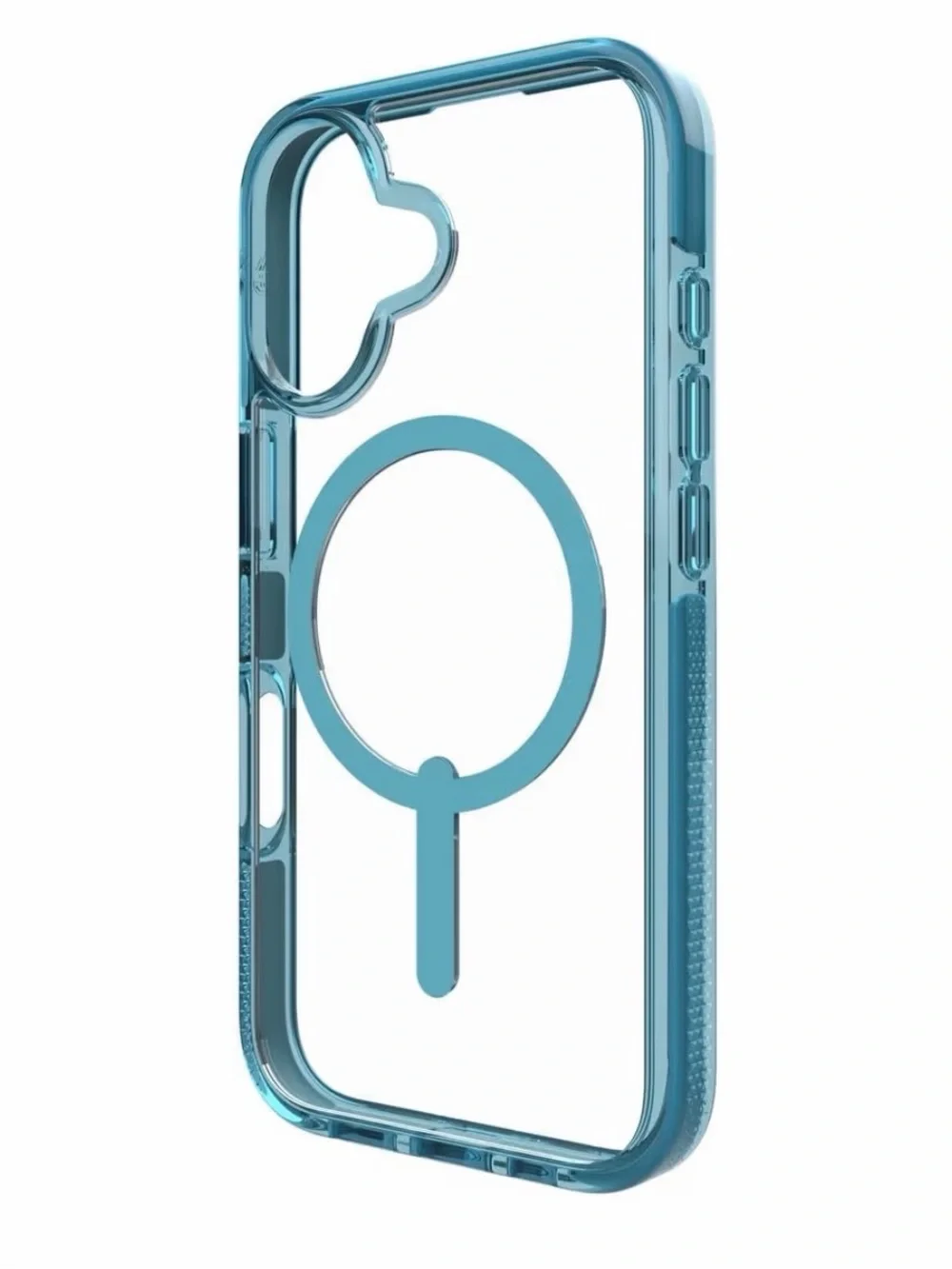 ZAGG Santa Cruz Snap with Kickstand Case for iPhone 16 NOT PRO Retro Blue Clear
